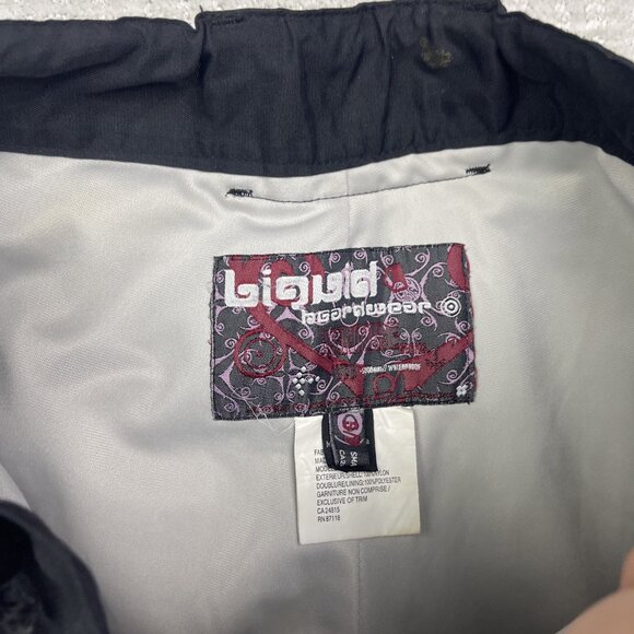 Y2K Liquid Boardwear Snowboard Tech Pants Black *Small* Lined Insulated Ski Snow - Picture 13 of 16